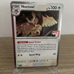 Noctowl 115/142 Cosmos Holo Play! Stamped Pokemon Prize Pack Stellar Crown - Image 2