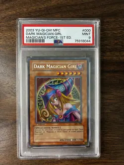 Yu-Gi-Oh! Dark Magician Girl Magician's Force 1st Edition Secret MFC-000 PSA 9 - Image 1