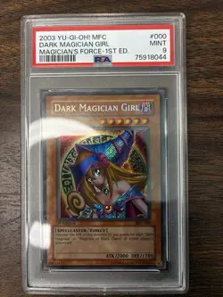 Yu-Gi-Oh! Dark Magician Girl Magician's Force 1st Edition Secret MFC-000 PSA 9 - Image 3
