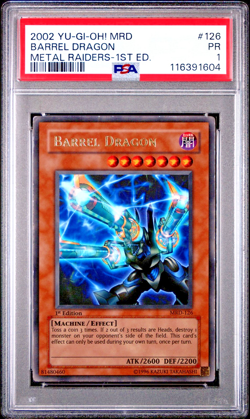 PSA 1 1ST EDITION Barrel Dragon MRD-126 Metal Raiders Ultra Rare YUGIOH - Image 1