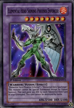 Elemental Hero Shining Phoenix Enforcer - Super Rare 1st DP05-EN013 LP YuGiOh - Image 1