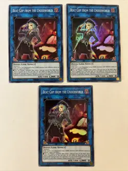 YUGIOH! 3x Beat Cop from the Underworld GEIM-EN048 Super Rare 1st ed NM #1 - Image 1