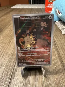 Team Rockets Meowth 203/182 SV10 Destined Rivals Illustrated Card Mint Condition - Image 1