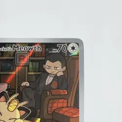 Team Rockets Meowth 203/182 SV10 Destined Rivals Illustrated Card NM - Image 3