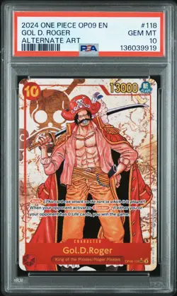 PSA 10 - 2024 ONE PIECE OP09-EMPERORS IN THE NEW WORLD 118 GOL D. ROGER ALT ART - Image 1