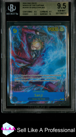SANJI PAR SEC 2024 ONE PIECE WINGS OF THE CAPTAIN OP06119 BGS 9.5 - Image 1