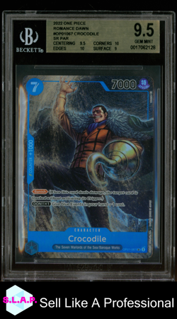 CROCODILE SR PAR 2022 ONE PIECE ROMANCE DAWN PRE ERRATA OP01067 BGS 9.5 - Image 1