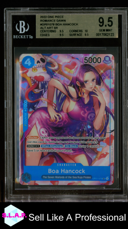 BOA HANCOCK SR PAR 2022 ONE PIECE ROMANCE DAWN PRE ERRATA OP01078 BGS 9.5 - Image 1