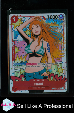 NAMI GTA ONE PIECE TCG ST01-007 2024 OP06 TREASURE RARE NEAR MINT ENGLISH - Image 1
