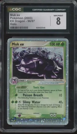 2003 Pokemon EX Dragon Holo #96 Muk ex CGC 8 - Image 1