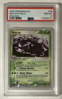 Muk Holo Rare PSA 8 NM-MT 2003 Pokemon EX Dragon E-Reader Series #96/97 - Image 1