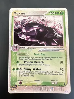 2003 Pokemon EX Dragon Muk EX Holo Rare 96/97 LP/MP - Image 1