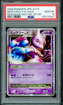 Pokemon Japanese Mewtwo LV.X Holo Regigigas Half Deck 1st Ed. PSA 10 GEM MINT - Image 1