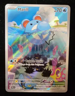 POKEMON PALDEA EVOLVED MARILL ILLUSTRATION RARE 204/193 TCG HOLO ENGLISH - Image 1