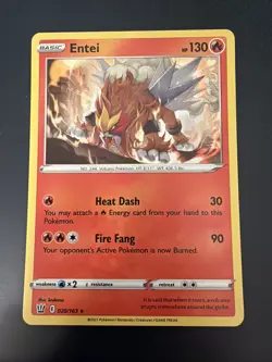 Pokemon Card Entei Battle Styles Reverse Holo Rare 020/163 Near Mint - Image 1