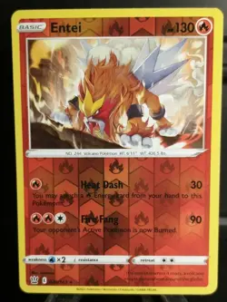 Entei 020/163 NM Reverse Holo Battle Styles Near Mint Foil Pokemon TCG Card 20 - Image 1