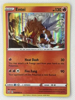Pokemon Card Entei 020/163 Holo Rare Battle Styles NM/M - Image 1