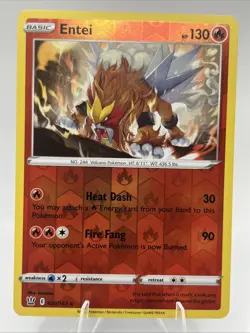 Entei 020/163 - Battle Styles - Holo Rare Pokemon Card - Near Mint (NM) - Image 1