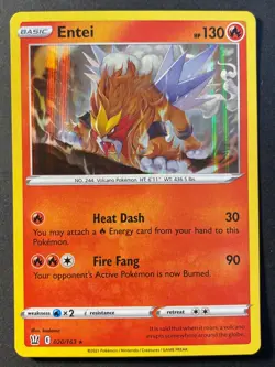 Entei 020/163 - Holo Rare - Battle Styles - NM/M - Pokemon Card - Image 1