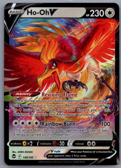 Ho-Oh V 140/195 - Pokemon TCG Silver Tempest Sword & Shield Ultra Rare Card NM - Image 1