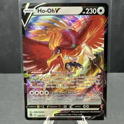 Ho-Oh V 140/195 Full Art Ultra Rare Mint Silver Tempest Pokemon TCG Card NM - Image 1