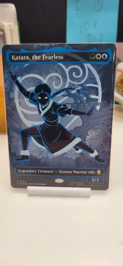 MtG Avatar The Last Airbender Katara, The Fearless Neon Ink Borderless Foil - Image 1