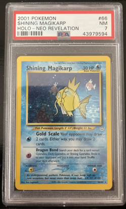 Pokemon Shining Magikarp Holo - PSA 7 - 2001 Neo Revelation 66/64 Rare - Image 1
