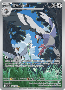 Pokemon TCG Tranquill 149/086 Illustration Rare Scarlet & Violet Black Bolt NM/M - Image 1