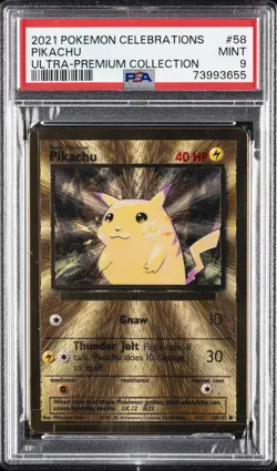 2021 POKEMON CELEBRATIONS ULTRA-PREM COLL #58 PIKACHU PSA 9 - Image 1