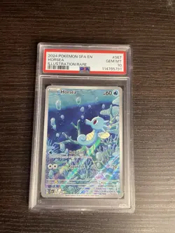 Pokemon TCG Horsea Illustration Rare Card 067/064 Holo Shrouded Fable PSA 10 💎 - Image 1