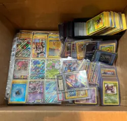 Huge Box Pokemon Card Collection Lot Binder Wotc Vintage 700+ Cards Graded Holos - Image 1