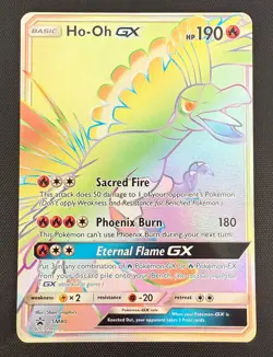 Ho-Oh GX - Pokemon Card - SM80 - Black Star Promo - Rainbow Full Art - Holo - Image 1