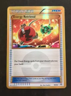 💥 Pokemon Energy Retrieval 99 Ancient Origins Secret Rare Gold Card MP Foil TCG - Image 1