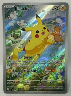 PIKACHU SVP 088 Scarlet & Violet Full Art Promo Pokemon Card Black Star Promo - Image 2