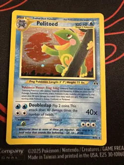 Politoed Holo 8/75 Neo Discovery Pokemon Card HAND SWIRL! - Image 4