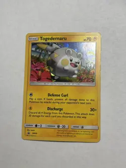 Togedemaru SM09 Sun & Moon Cosmos Holo Black Star Promo Pokemon Card LP 2017 - Image 1