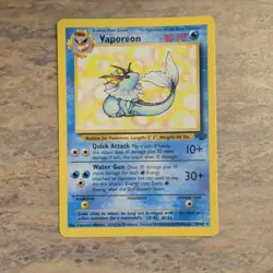 Pokemon Vaporeon 28/64 Jungle Rare Regular 80HP TCG Card - Image 1
