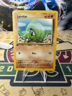 Pokemon Cards: Neo Discovery 1st Edition Common: Larvitar 57/75 - Image 1