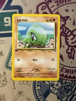 Pokemon Cards: Neo Discovery 1st Edition Common: Larvitar 57/75 - Image 3