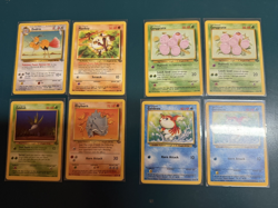 Pokemon Cards Bundle - JUNGLE SET - 8 Cards - Good/played/heavy played - Used - Image 1
