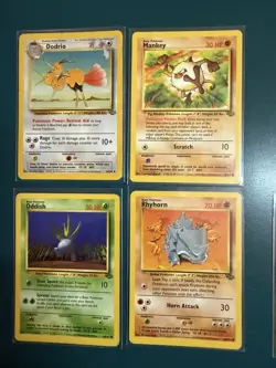 Pokemon Cards Bundle - JUNGLE SET - 8 Cards - Good/played/heavy played - Used - Image 2