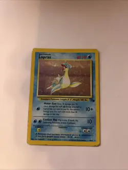 Pokemon TCG Lapras Fossil Holo Unlimited Rare Card 10/62 - Image 1
