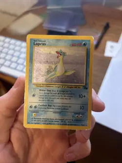 Pokemon TCG Lapras Fossil Holo Unlimited Rare Card 10/62 - Image 3