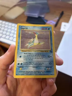 Pokemon TCG Lapras Fossil Holo Unlimited Rare Card 10/62 - Image 4