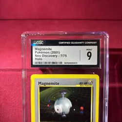 CGC 9 MINT Magnemite Neo Discovery 1st Edition 7/75 Holo Pokemon Card - Image 3