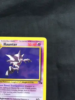 Pokemon Cards: Fossil 1st Edition Rare: Haunter 21/62 - Image 3
