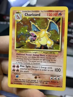 #2 Charizard 4/102 Base Set 1999 Holo Rare WOTC Pokemon Card TCG - Image 3