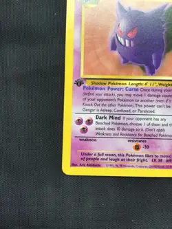 Pokemon Cards: Fossil 1st Edition Rare: Gengar 22/62 - Image 5