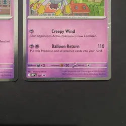 Pokemon Drifloon 005 & Drifblim 006 Mega Evo Black Star Promo Cosmo holo card NM - Image 4