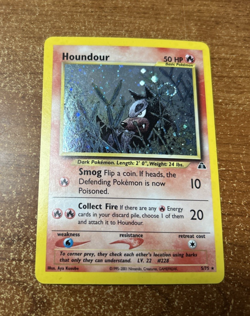 Houndour 5/75 HOLO Neo Discovery LP Pokemon Card Swirl - Image 1